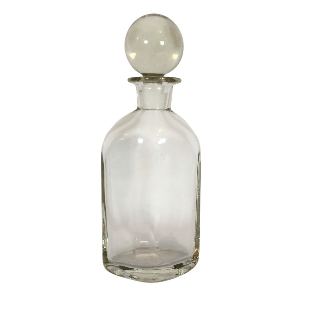 Vintage Clear Glass Decanter With Glass Stopper